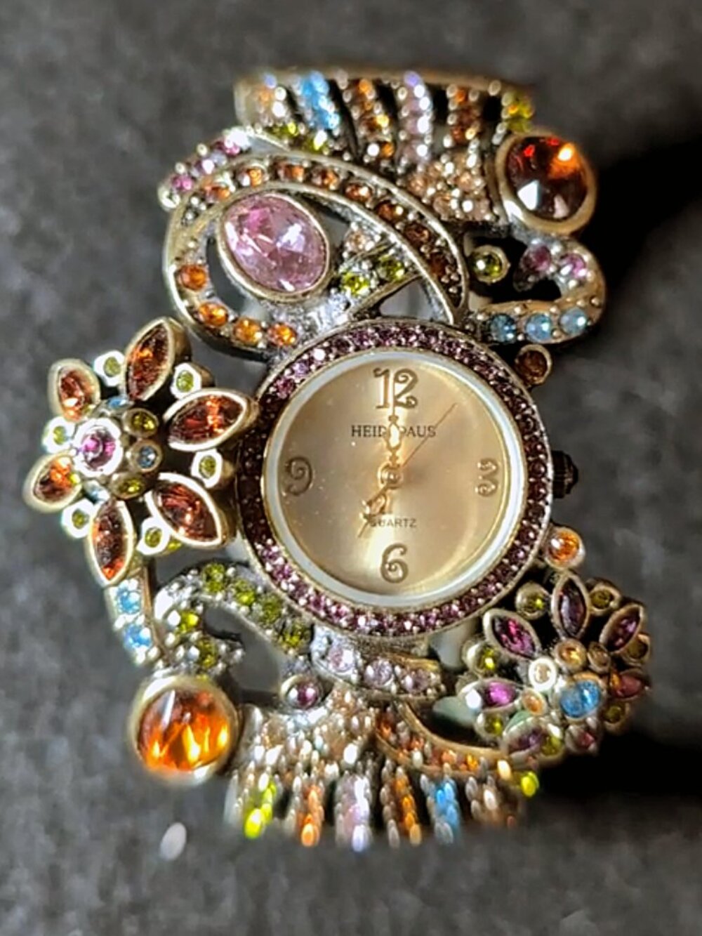 Heidi Daus Multicolor Crystal Bracelet Watch